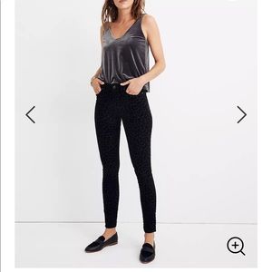 NWT Madewell Flocked Skinny Jeans